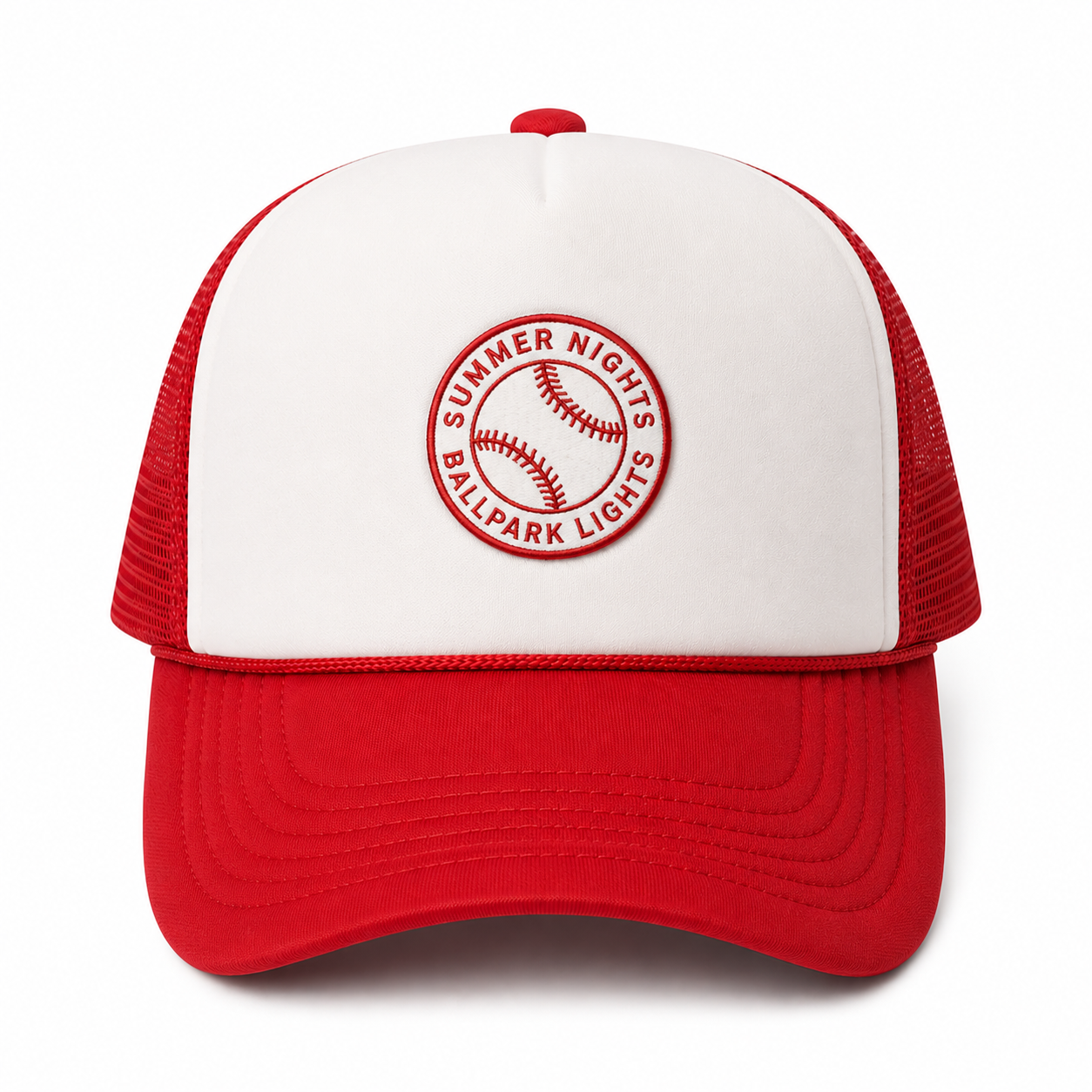 Summer Nights Ballpark Lights Trucker Hat